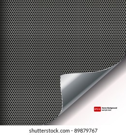 Metal mesh background and sixangled holes   curved corner 