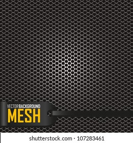 Metal Mesh Background, Vector Illustration