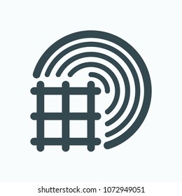 Metal mesh rolls vector icon