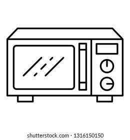 Metal microwave icon. Outline metal microwave vector icon for web design isolated on white background