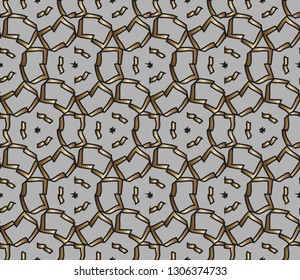 metal mosaic on a colored background. design solution for interior decoration, floor steps, walls. Retro elegant  flourishes ornamental frame design and pattern background. Vector illustration 