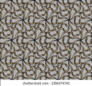metal mosaic on a colored background. design solution for interior decoration, floor steps, walls. Retro elegant  flourishes ornamental frame design and pattern background. Vector illustration 