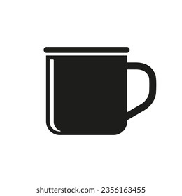 Metal mug icon. Vector. Flat design.