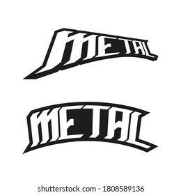 Metal music names. Vector letters illustration.