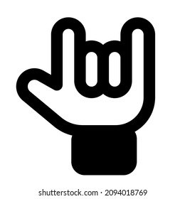 Metal music with a rockstar finger gesture style genre