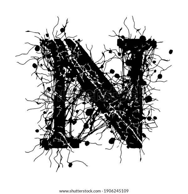 Metal Music Style Fontgrunge Letter Isolated Stock Vector (royalty Free 