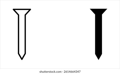 metal nail icon set, scratch resistance icon vector illustration on white background