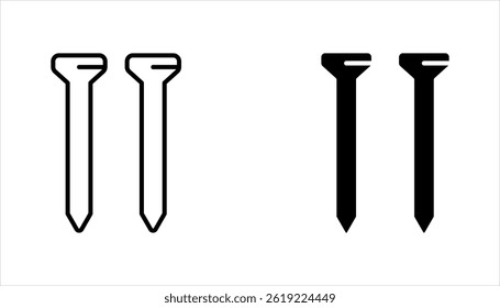 metal nail icon set, scratch resistance icon vector illustration on white background