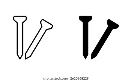 metal nail icon set, scratch resistance icon vector illustration on white background