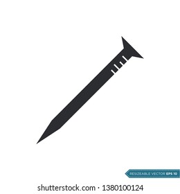 Metal Nail Icon Vector Template