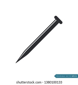 Vorlagendesign der Vektorillustration von Metallnageln