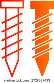 Icono de clavo de metal para su proyecto