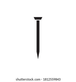 Metallnagel, Vektorsymbol. Flachdesign