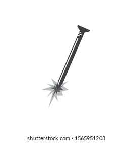 metal nail vector illustration design template