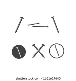 metal nail vector illustration design template