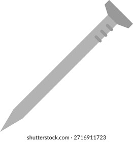 Icono plano de Ilustración vectorial de uñas de metal