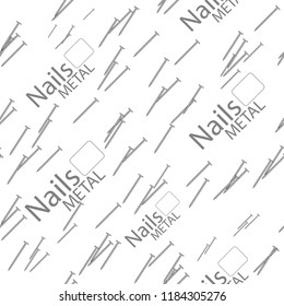 Metal nails repeat pattern, vetor illustration