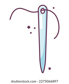 metal needle design over white