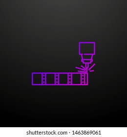 Metal nolan icon. Elements of laser set. Simple icon for websites, web design, mobile app, info graphics