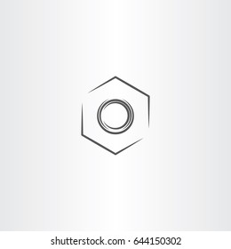 metal nut icon symbol element design