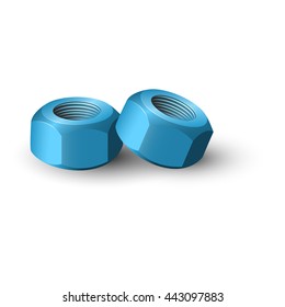 Metal nut. Vector illustration.