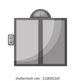 metal office building elevator doors