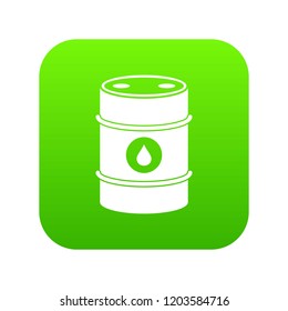 Metal oil barrel icon digital green for any design isolated on white vector illustration