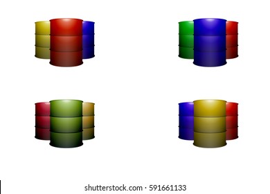 metal oil barrel tank vector