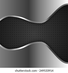 metal on black background