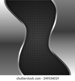 metal on black background
