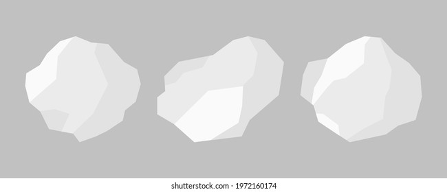 Metal Ore Vector Set. Metallic Mineral Nuggets.