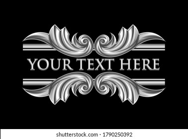 Metal Ornamental Romanesque is a ornament with Silver coloured of ornament of ethnical building on romanesque age. this file is isolated, you can download and use it for any needed.