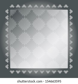 metal painted frame on a grey background