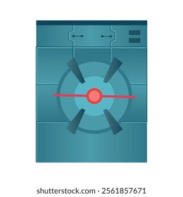Metal panel of a spaceship. Element for creating a background.