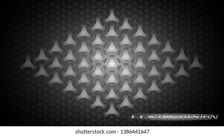 Metal pattern for design.Stylish geometry in pattern design