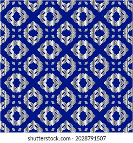 metal pattern on a blue background. 