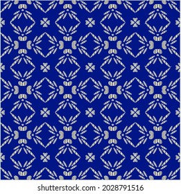 metal pattern on a blue background. 