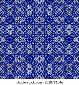 metal pattern on a blue background. 