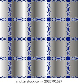 metal pattern on a blue background. 
