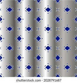 metal pattern on a blue background. 
