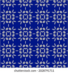metal pattern on a blue background. 