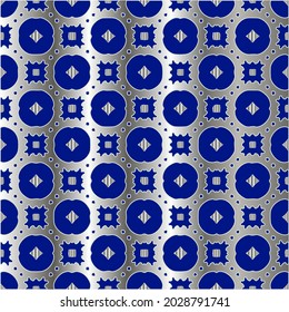 metal pattern on a blue background. 