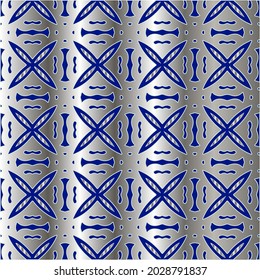 metal pattern on a blue background. 
