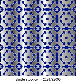 metal pattern on a blue background. 

