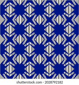 metal pattern on a blue background. 
