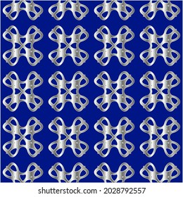 metal pattern on a blue background. 
