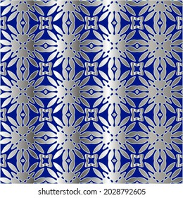 metal pattern on a blue background. 
