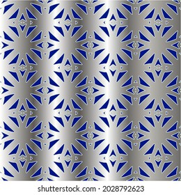 metal pattern on a blue background. 
