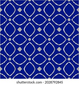 metal pattern on a blue background. 