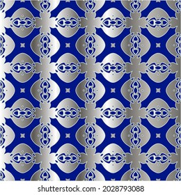 metal pattern on a blue background. 
